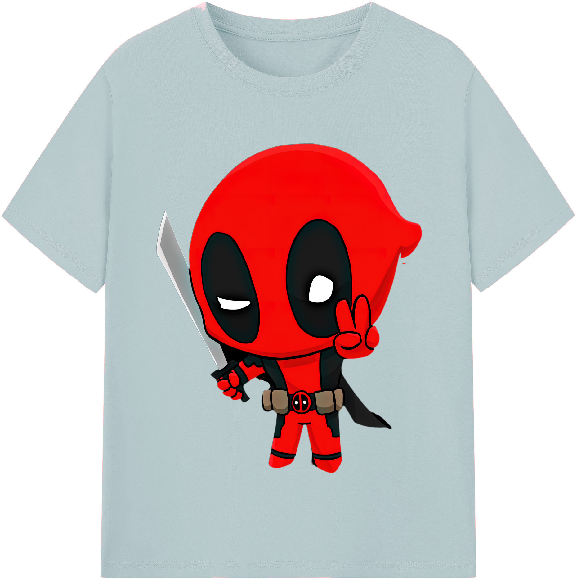 （画像用） Deadpool デッドプール 綿100％半袖Tシャツ（フロントプリント）
